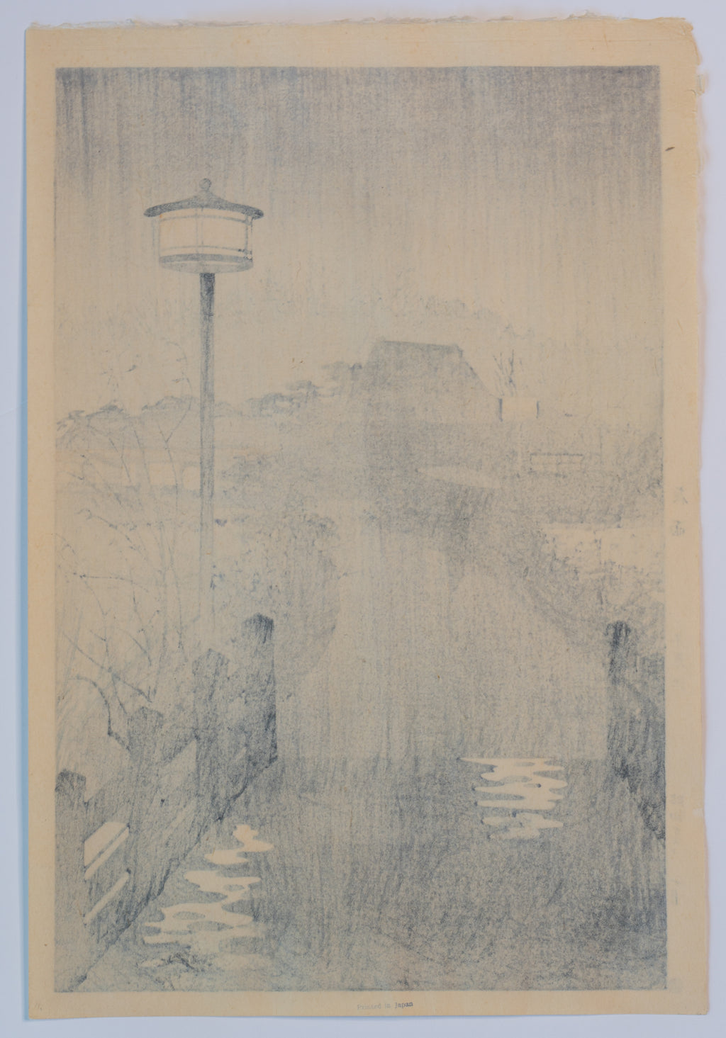 Night Rain at Shinobazu Pond - Shirō Kasamatsu