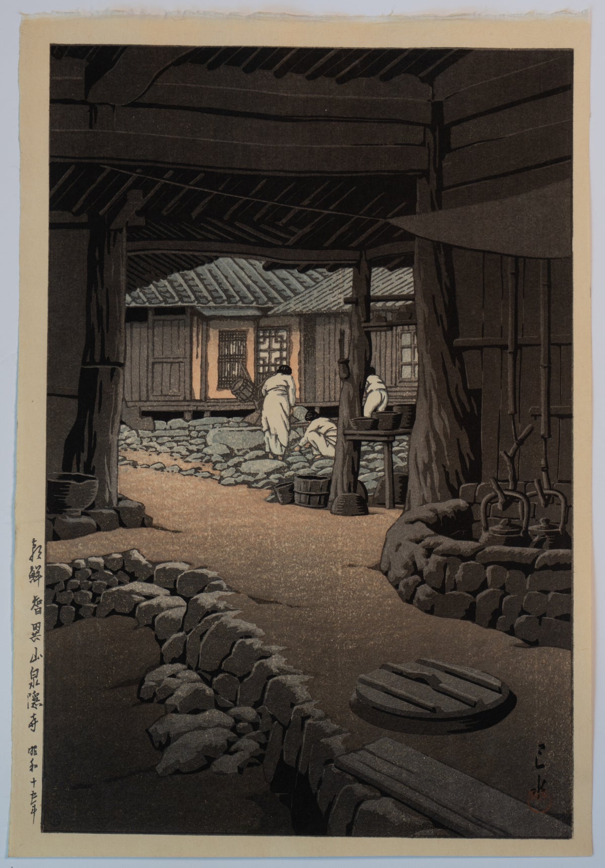 Cheoneunsa Temple, Mount Chiri, Korea - Hasui Kawase